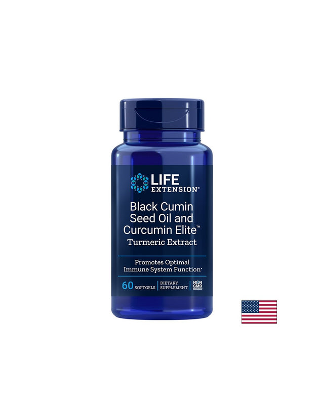 Black Cumin Seed Oil and Curcumin Elite™/ Черен кимион масло + Куркумин х 60 софтгел капсули - Feel You