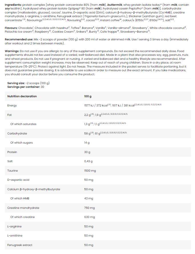 Black Line / Anabolic Mass Gainer - 3000 грама - Feel You
