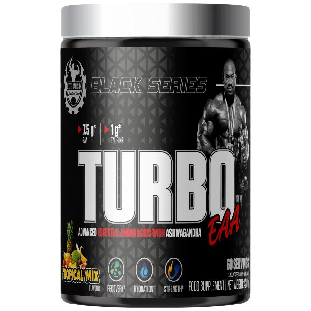 Black Series | Turbo EAA Powder ~ Essential Amino Acids with Taurine - 420 грама - Feel You
