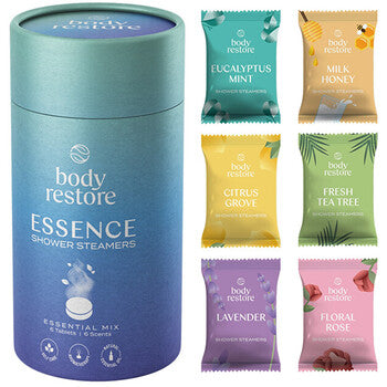Body Restore - Mix Shower Steamers ( 6 ks ) - Sada aromatických tablet do sprchy