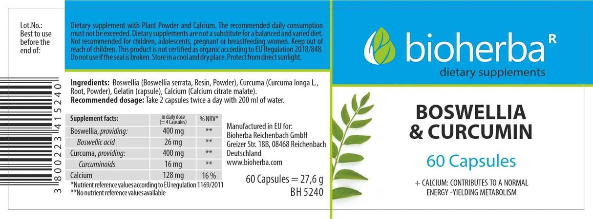 Boswellia And Curcumin - 100 капсули - Feel You