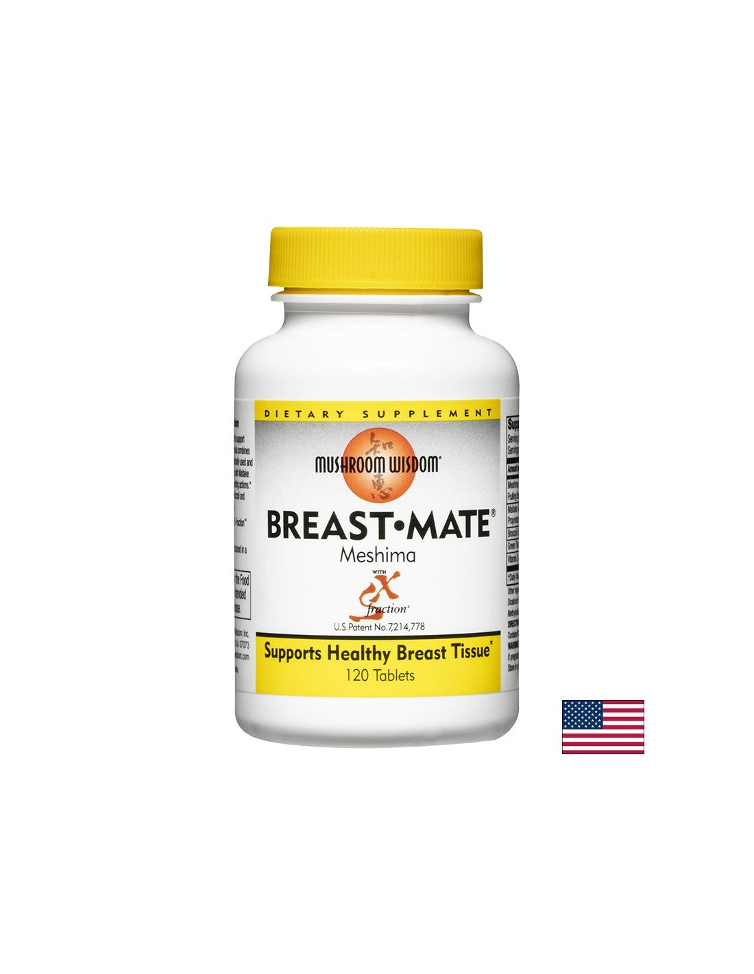 Breast Mate® Meshima / За оптимална функция на млечните жлези, 120 таблетки Mushroom Wisdom - Feel You