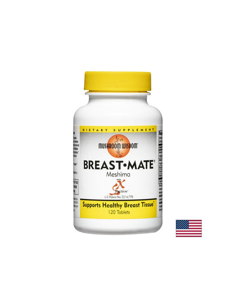 Breast Mate® Meshima / За оптимална функция на млечните жлези, 120 таблетки Mushroom Wisdom - Feel You