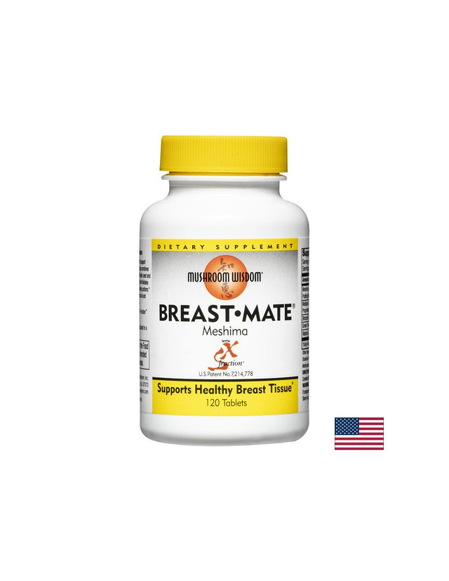 Breast Mate® Meshima / За оптимална функция на млечните жлези, 120 таблетки Mushroom Wisdom - Feel You