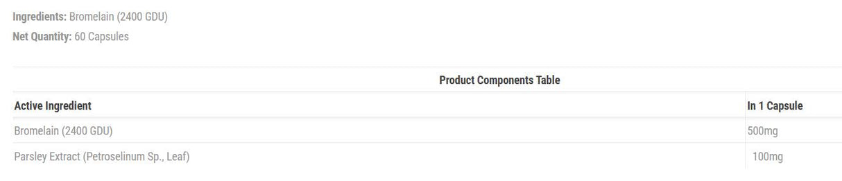 Bromelain 1000 mg - 60 Таблетки - Feel You