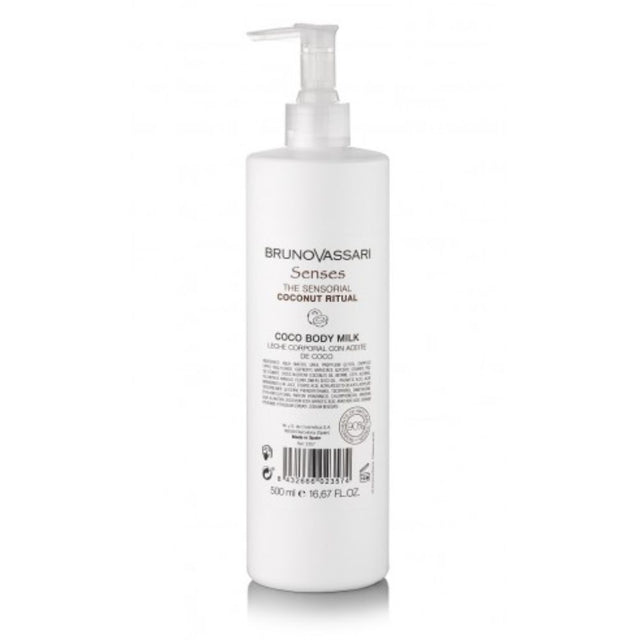 Bruno Vassari, Senses, Coconut Oil, Hydrating, Body Milk, 500 ml - Feel You