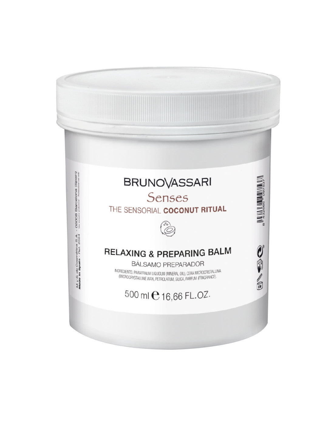 Bruno Vassari, Senses, Coconut, Relaxing, Body Balm, 500 ml - Feel You