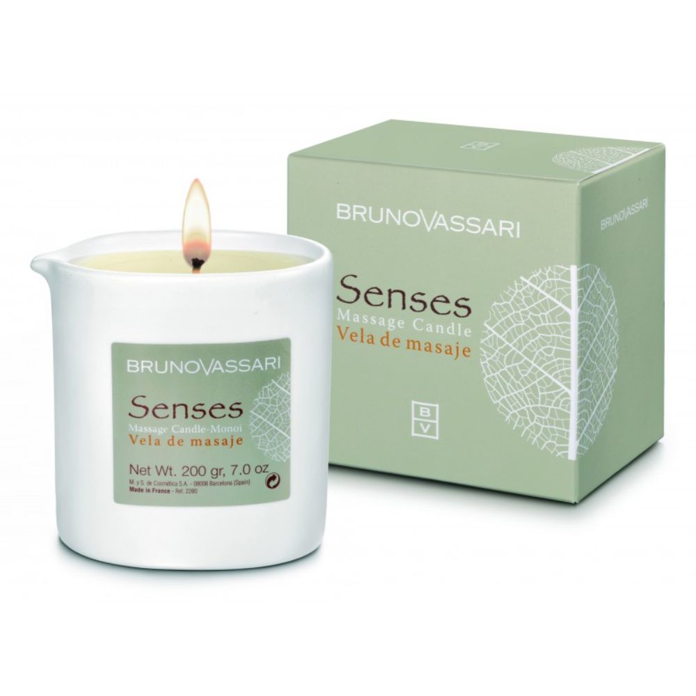 Bruno Vassari, Senses, Monoi, Massage Oil Candle, 200 g - Feel You