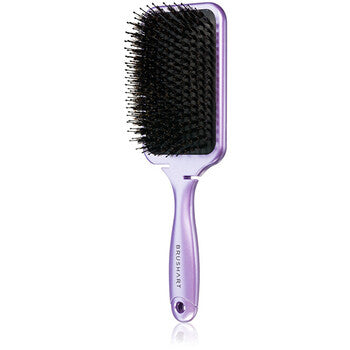 BrushArt - Boar Bristle Paddle Hairbrush ( Metalická lila ) - Plochý kartáč - Feel You