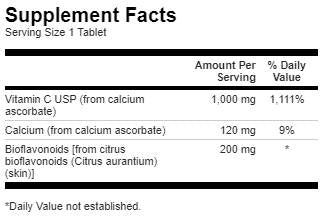 Buffered Vitamin C with Bioflavonoids 1000 mg 250 Таблетки - Feel You