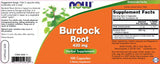 Burdock Root 430 mg - 100 капсули - Feel You