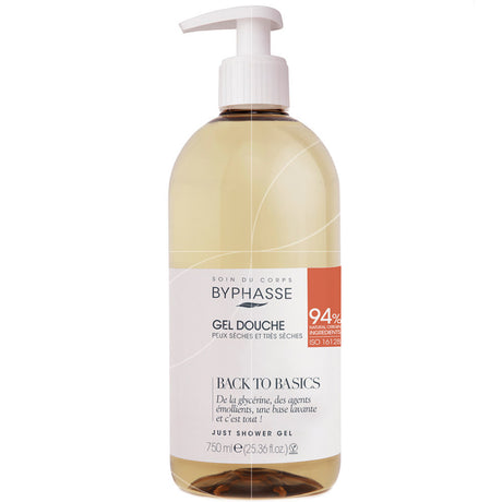 Byphasse, Back To Basics, Shower Gel, For Dry Skin, 750 ml - Feel You
