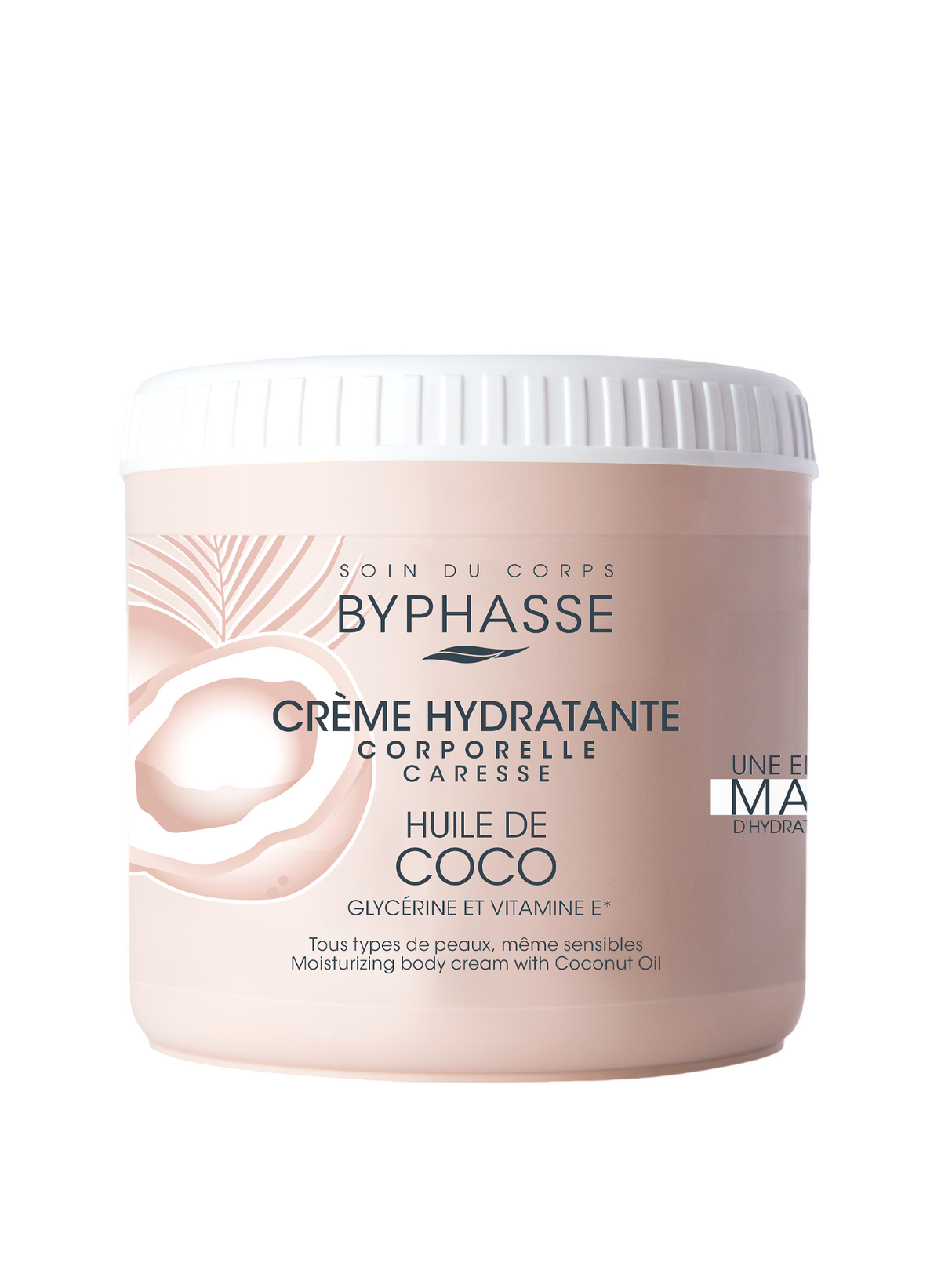 Byphasse, Coconut Oil, Moisturizing, Body Cream, 500 ml - Feel You