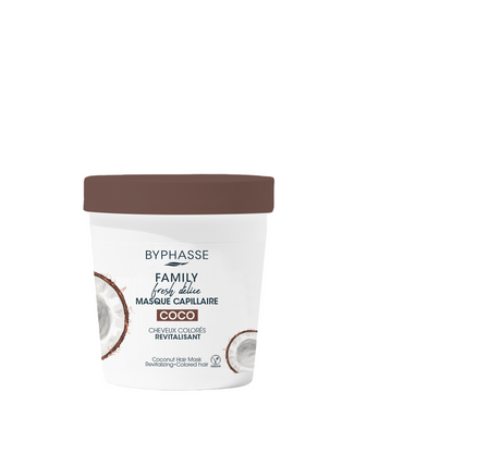 Byphasse, Family, Coconut, Hair Treatment Cream Mask, Revitalizing, 250 ml - Feel You