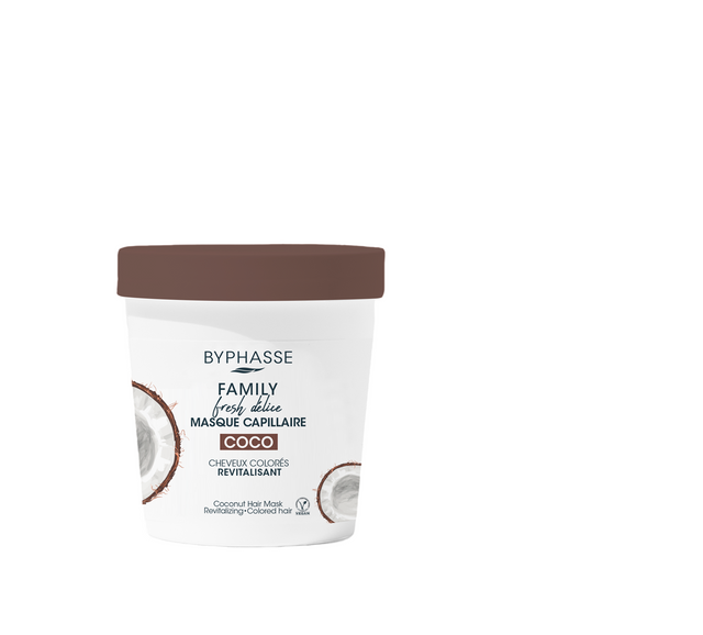 Byphasse, Family, Coconut, Hair Treatment Cream Mask, Revitalizing, 250 ml - Feel You