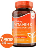 Витамин C 1000 мг с Цинк (Albion® Zinc) 15mg 210 таблетки Nutravita - Feel You