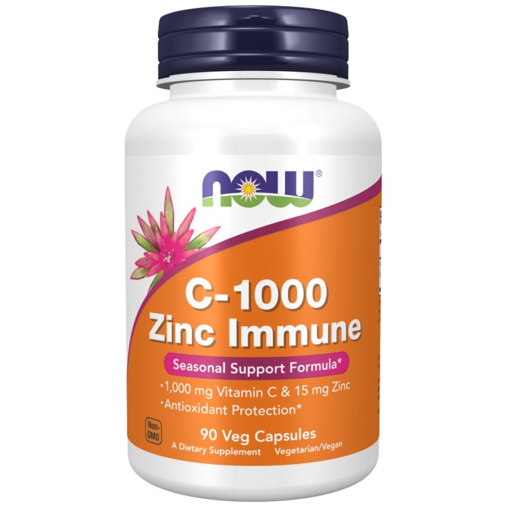 C-1000 Zinc Immune | Vitamin C + Zinc Bisglycinate - 90 капсули - Feel You