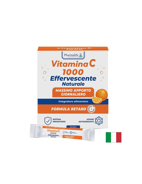 Витамин C 1000 mg + Витамин B2 25 mg – Имунитет и антиоксидантна защита, 30 сашета - Feel You