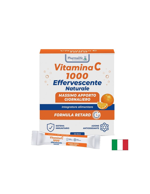 Витамин C 1000 mg + Витамин B2 25 mg – Имунитет и антиоксидантна защита, 30 сашета - Feel You