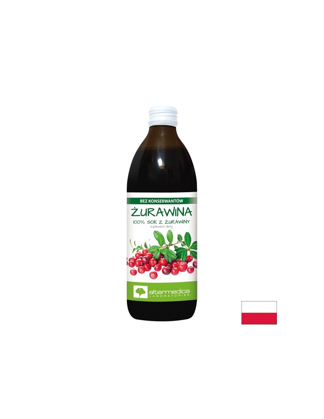 Сок от червена боровинка + Витамин C 120 mg – Здрав уринарен тракт, 500 ml, 10 дози - Feel You