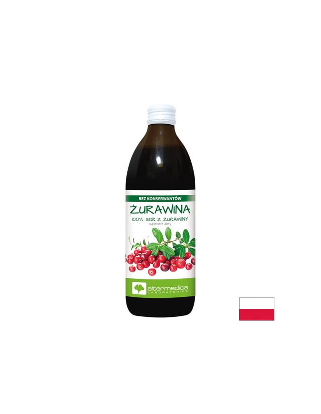 Сок от червена боровинка + Витамин C 120 mg – Здрав уринарен тракт, 500 ml, 10 дози - Feel You