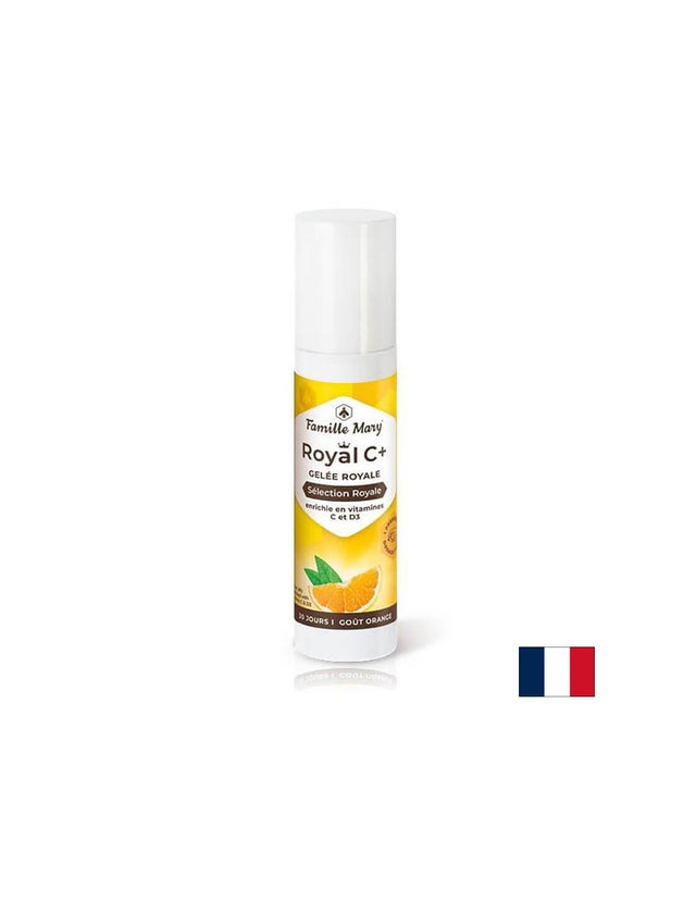 Пчелно млечице + Витамин C и D3 – Енергия и имунна подкрепа, 30 g, с вкус на портокал - Feel You