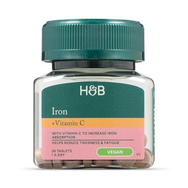 Желязо и витамин C (Iron and Vitamin C) 30 таблетки, H&B - Feel You