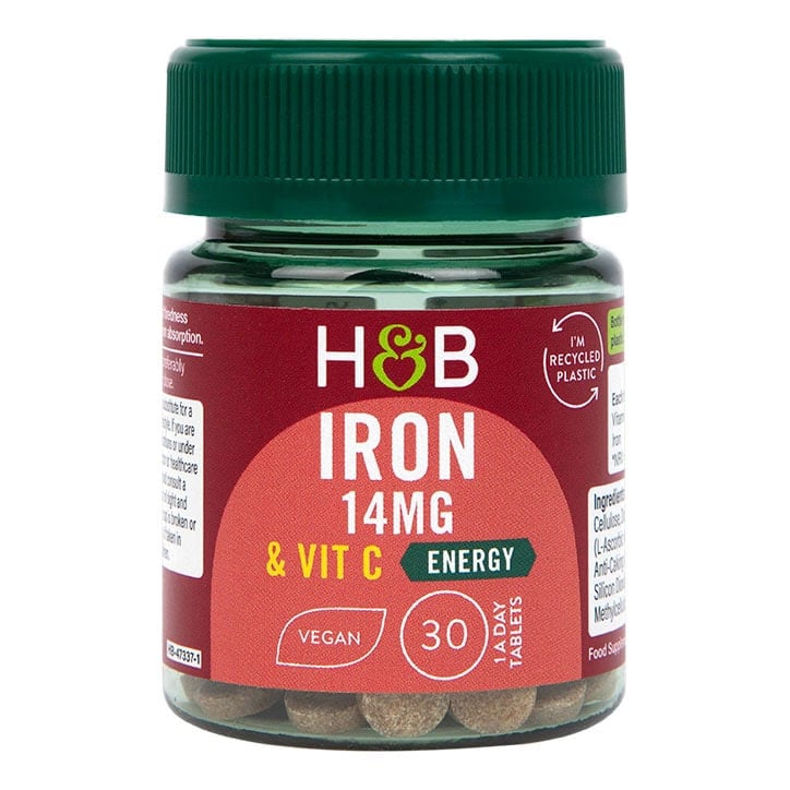 Желязо и витамин C (Iron and Vitamin C) 30 таблетки, H&B - Feel You
