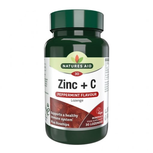 Цинк + Витамин C (Zinc + Vitamin C) 30 таблетки за смучене - Feel You