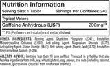 CAFFEINE Premium 200mg / 200tabs. + 40 FREE tabs - Feel You