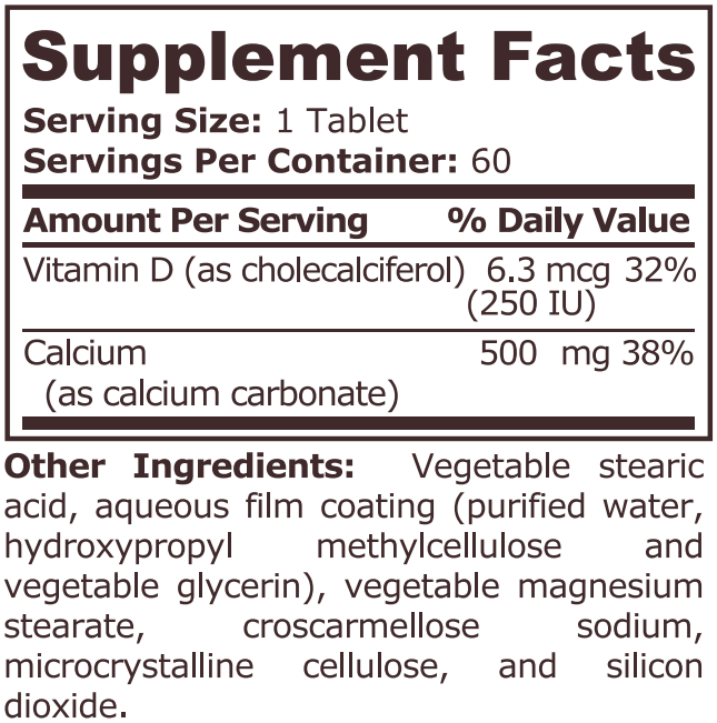 CALCIUM 500 - 60 tablets