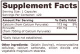CALCIUM PYRUVATE 750 mg - 120 Capsules