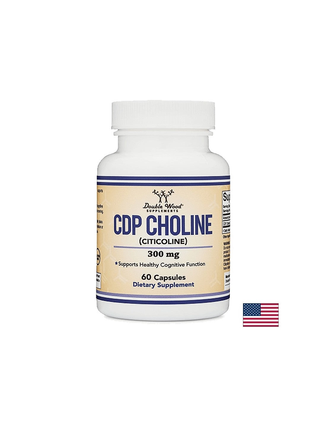 CDP Choline (Citicoline)/ Цитиколин, 300 mg, 60 капсули Double Wood - Feel You