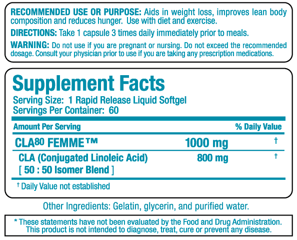 CLA 80 Femme - 60 Гел капсули - Feel You