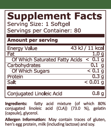 CLA 800 mg - 80 дражета - Feel You