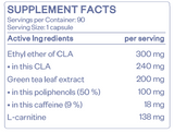HS LABS - CLA, GREEN TEA, L-CARNITINE - 90 capsules