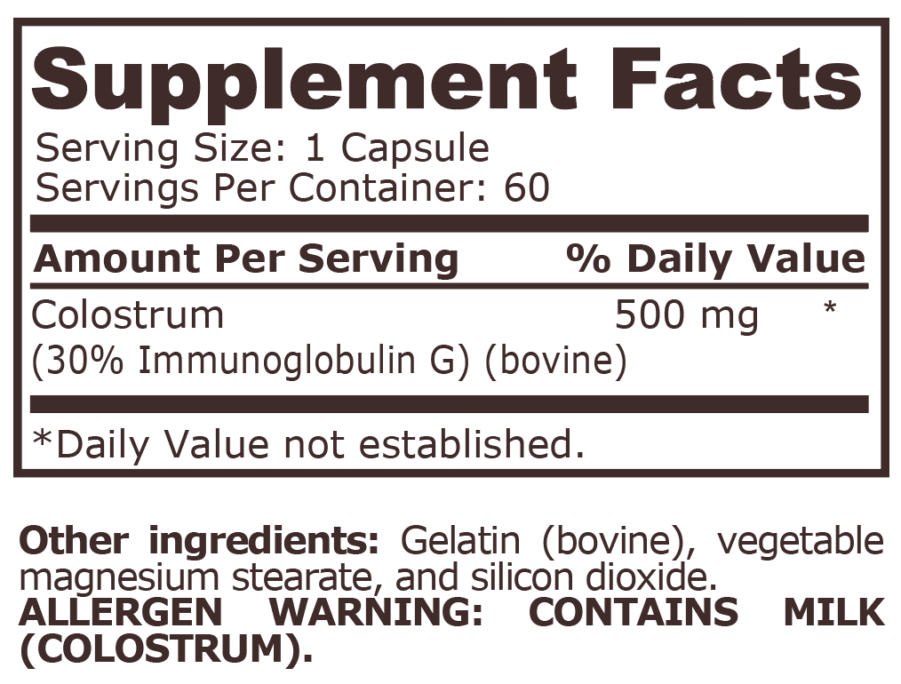 COLOSTRUM - 60 Capsules