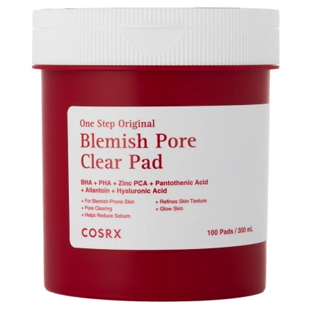COSRX - One Step Original Blemish Pore Clear Pad - Flakes Purifying for imperfections - 300ml/100pcs - Feel You