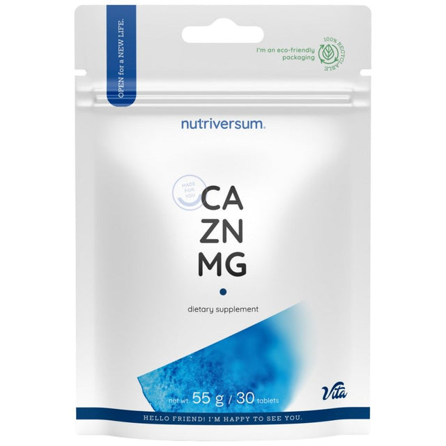 Ca/Zn/MG | Calcium Magnesium Zinc Formula - 30 Таблетки - Feel You