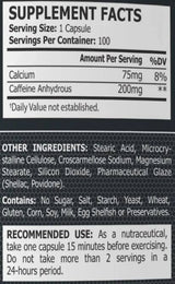 Caffeine 200 mg - 100 капсули - Feel You