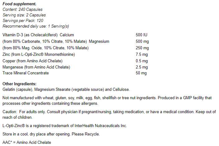 Cal-Mag Caps - 240 капсули - Feel You