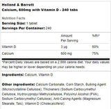 Calcium 600 mg + Vitamin D - 240 Таблетки - Feel You