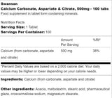 Calcium Complex 500 mg | Carbonate, Aspartate and Citrate 100 Таблетки - Feel You