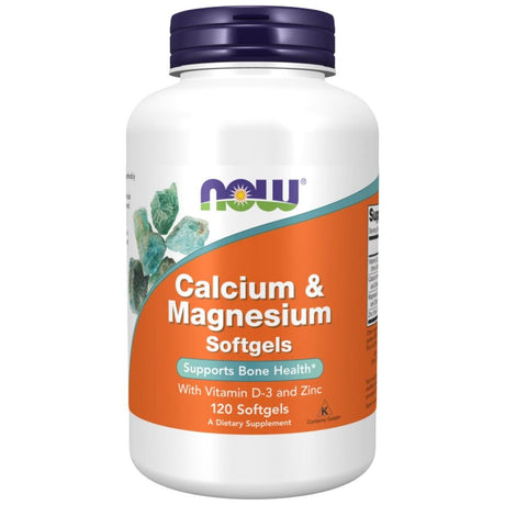 Calcium & Magnesium Softgels / with Vit D and Zinc - 120 Гел капсули - Feel You