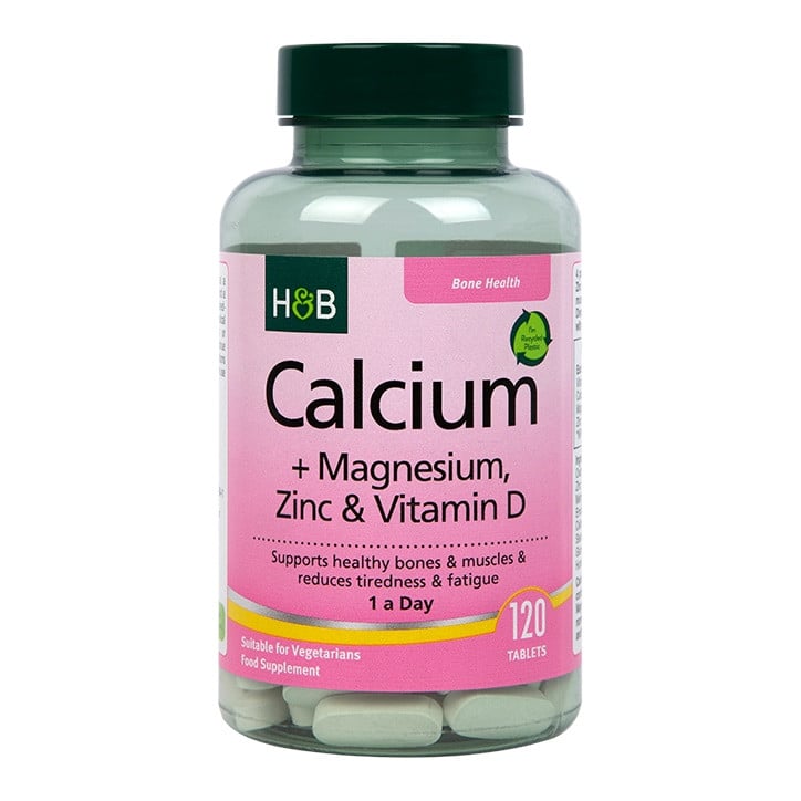 Калций, магнезий, цинк и витамин Д (Calcium, Magnesium, Zinc & Vitamin D) 120 таблетки, H&B - Feel You