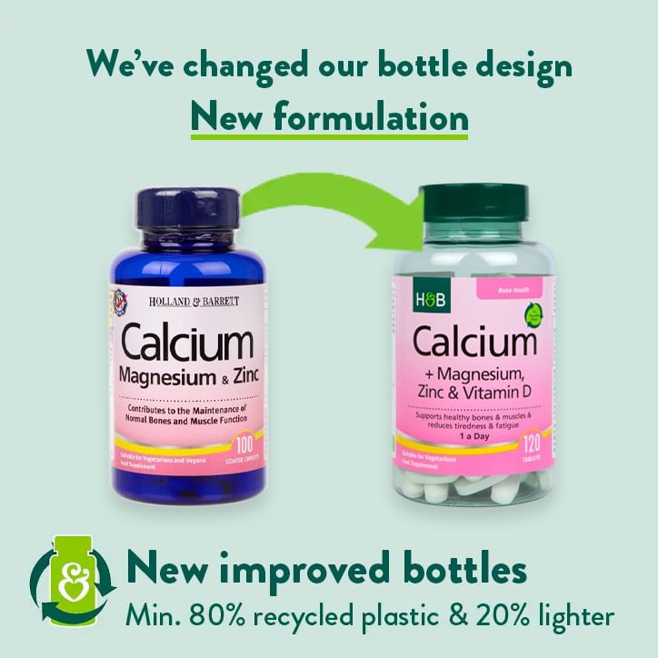 Калций, магнезий, цинк и витамин Д (Calcium, Magnesium, Zinc & Vitamin D) 120 таблетки, H&B - Feel You
