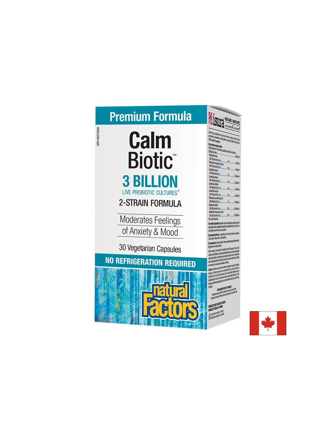 Calm Biotic® 3 Billion Live Probiotic Cultures, 2 Strains - 30 капсули - Feel You