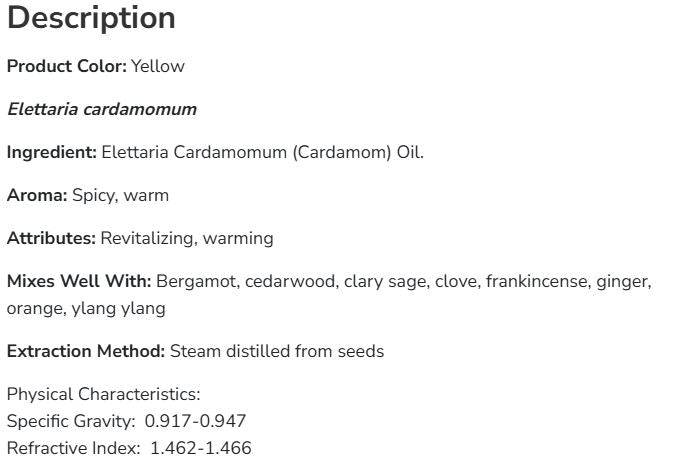 Масло от Кардамон - Cardamom Oil - 10 ml - Feel You