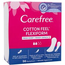 Carefree - Cotton Feel Flexiform Fresh Scent - Intimky se svěží vůní vhodné pro běžné spodní prádlo i tanga - 56.0ks - Feel You