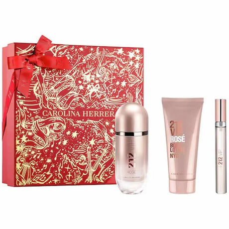 Carolina Herrera - 212 VIP Rose Gift set EDP 80 ml, body lotion 100 ml and miniature EDP 10 ml - 80ml - Feel You